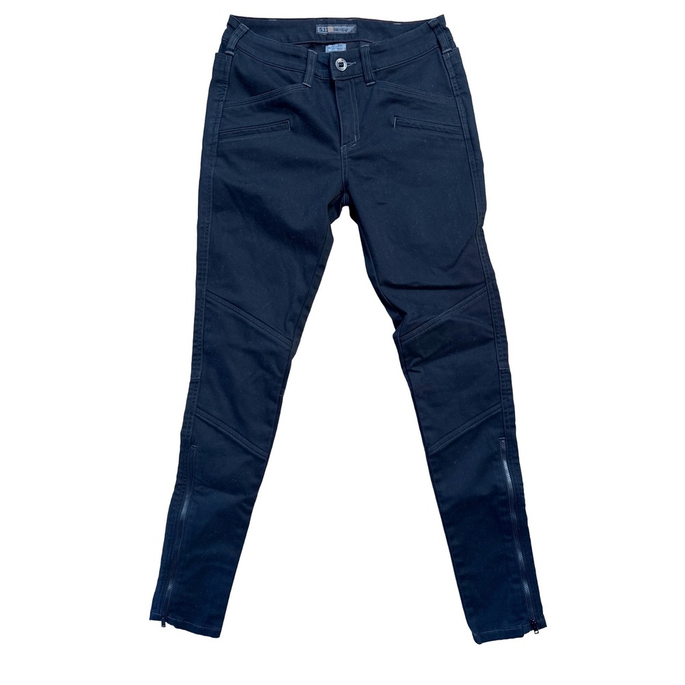 5.11 Tactical Jeans 26x31 Reinforced Knees Utility Stretch Pants Ankle Zip Black
